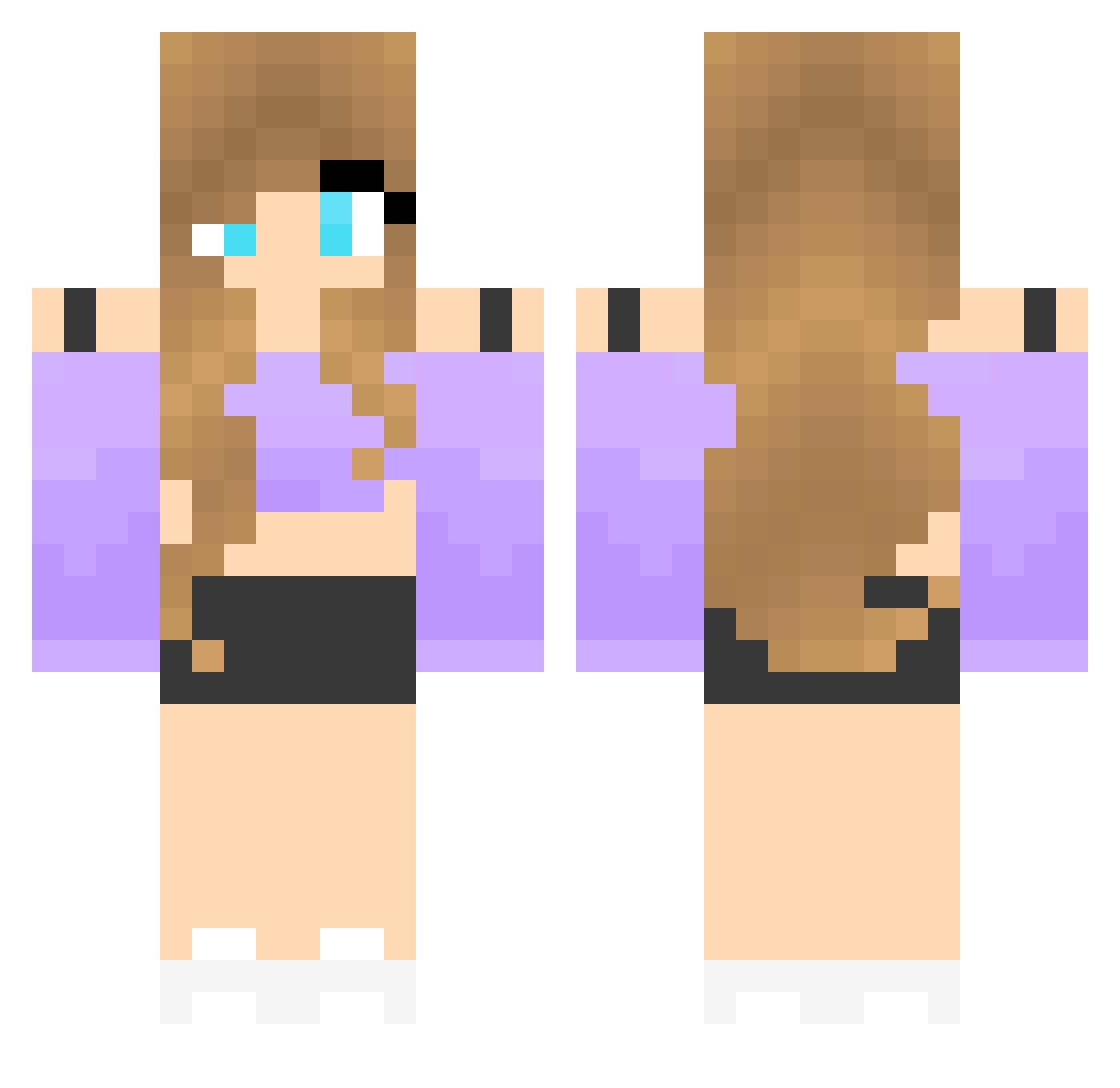 SchnitzelBites Minecraft skin, front and back view