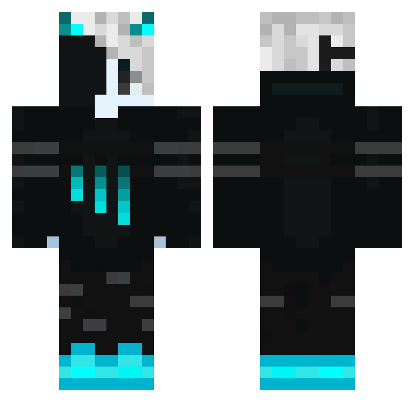vSanty_ Minecraft skin, front and back view