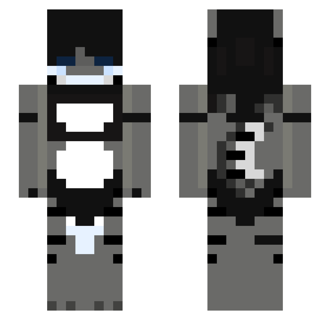 happybutter08 Minecraft skin, front and back view