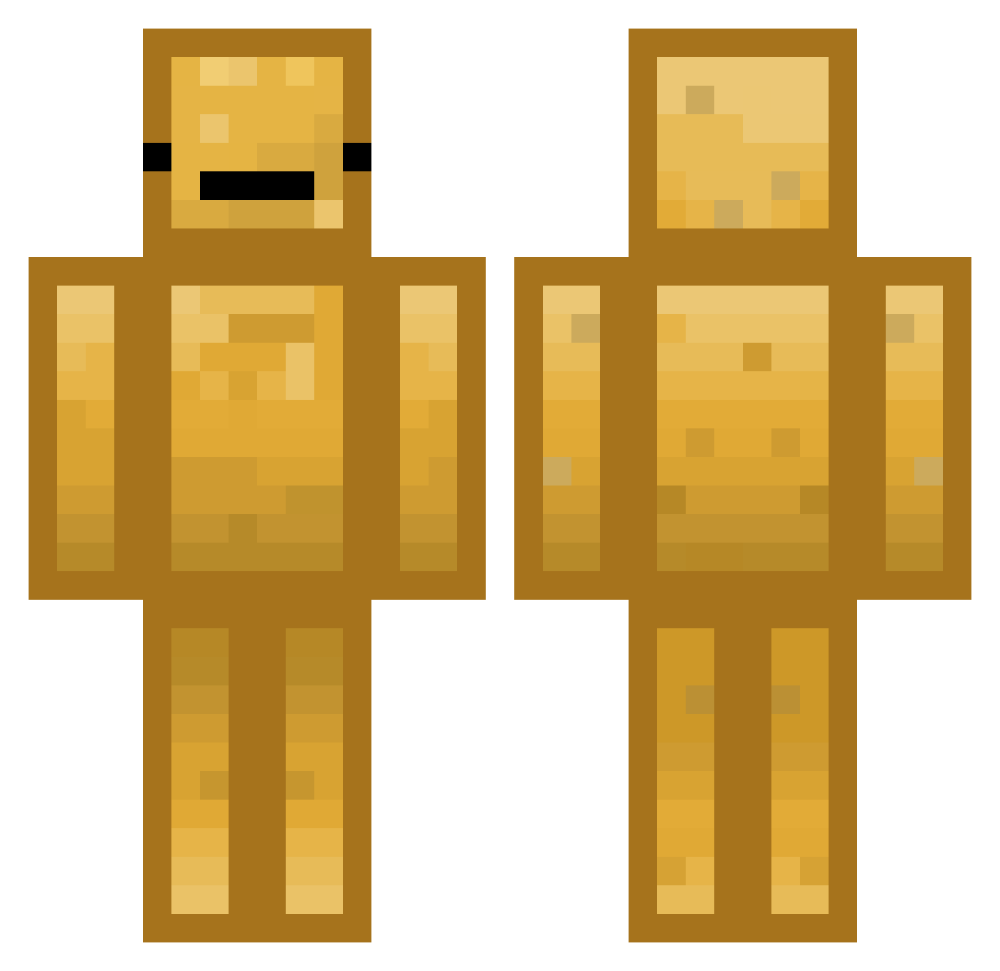 bergenbagel Minecraft skin, front and back view