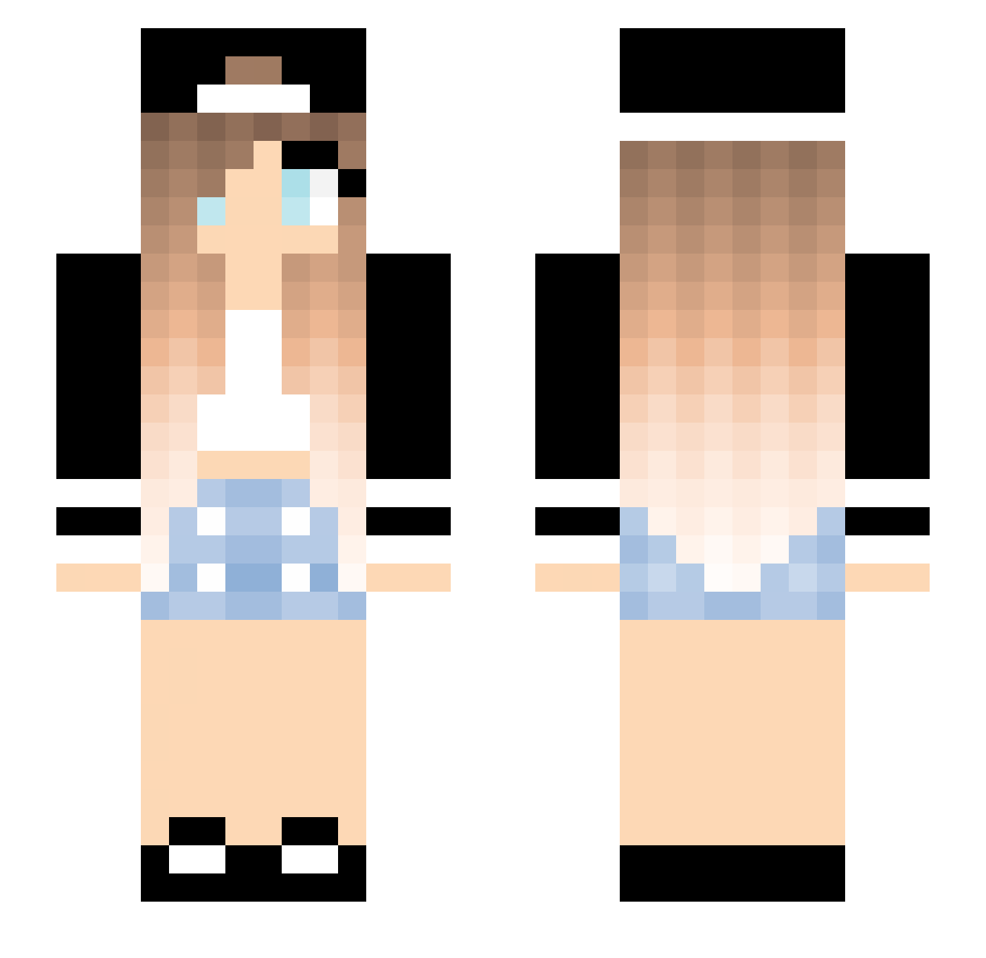 WhyUReadinThis Minecraft skin, front and back view