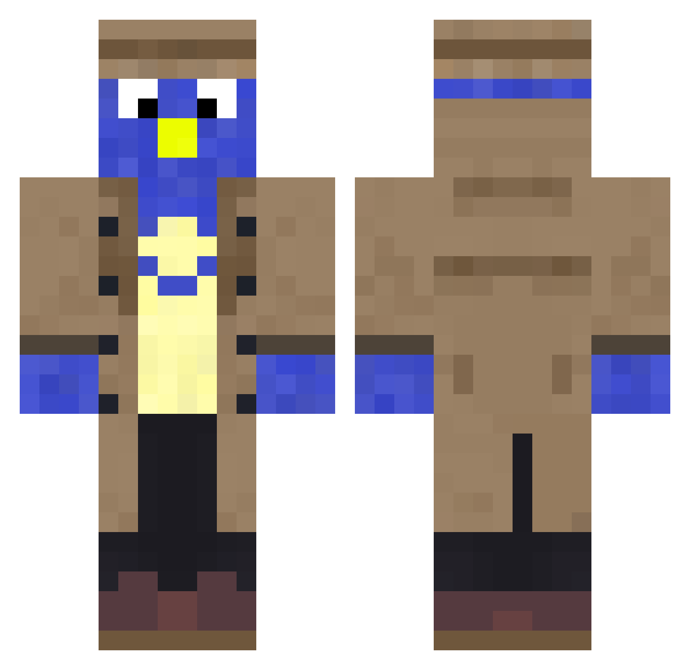 apenasbuzz Minecraft skin, front and back view