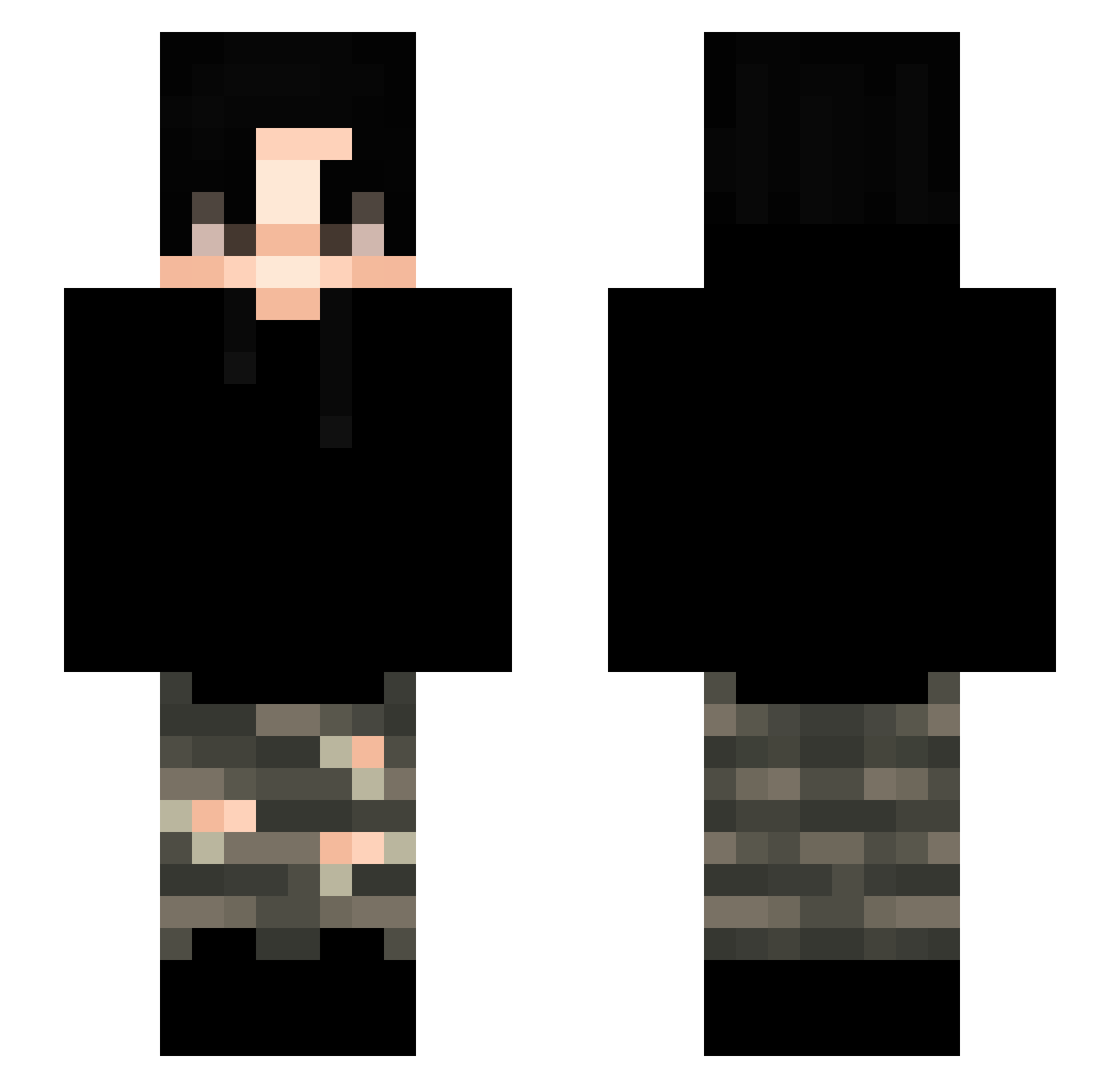 strasse Minecraft skin, front and back view