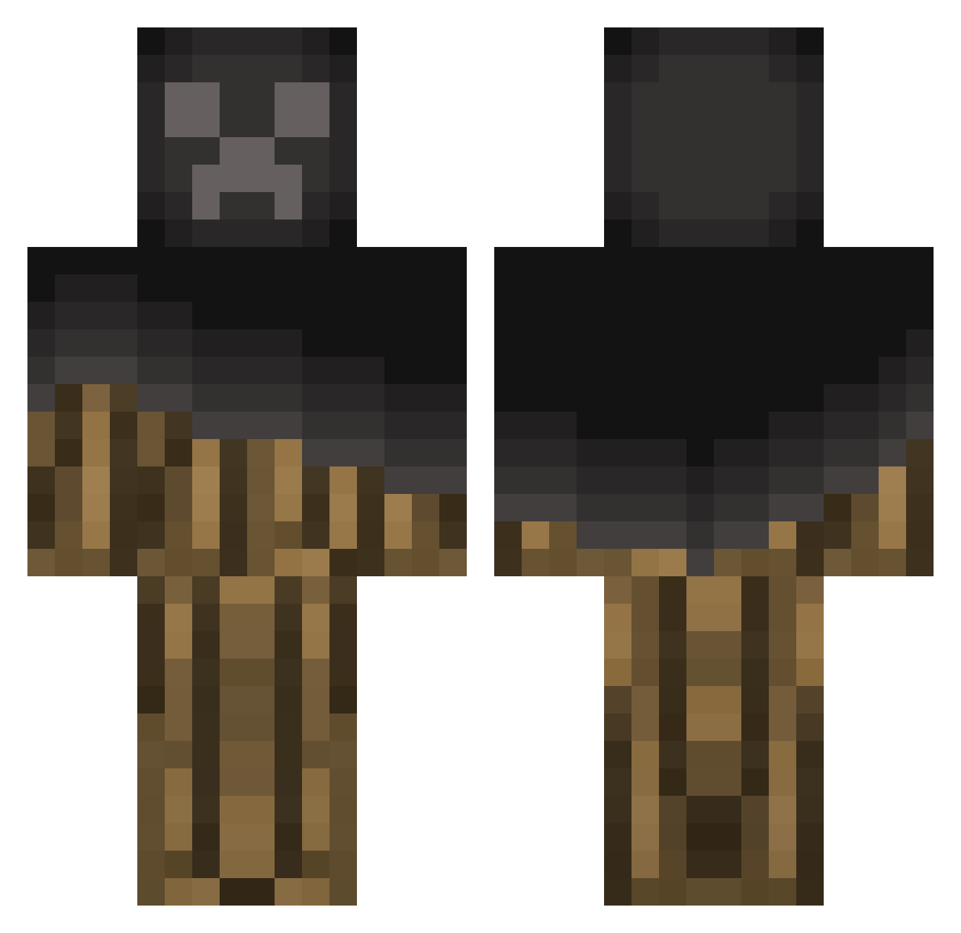 PacificRim Minecraft skin, front and back view