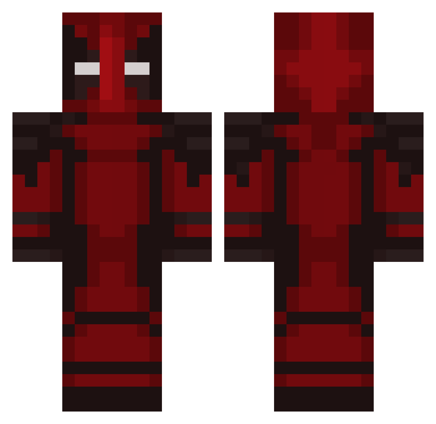 RcCar Minecraft skin, front and back view