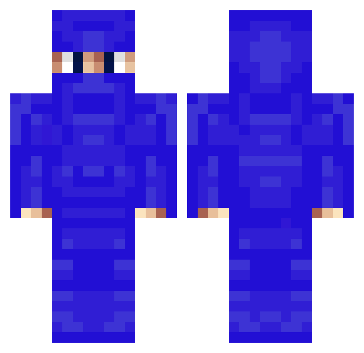 scrowz1n Minecraft skin, front and back view