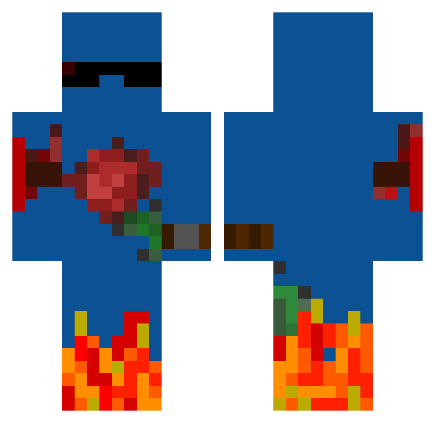 Sverko Minecraft skin, front and back view