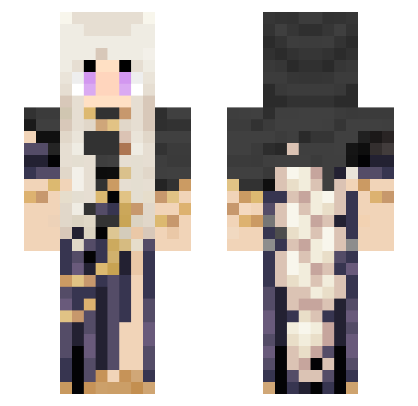 ArchangelGWS Minecraft skin, front and back view