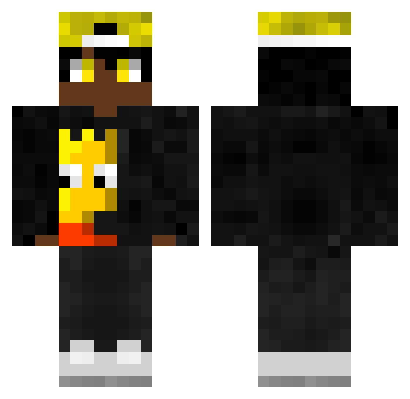 RFKDU13 Minecraft skin, front and back view