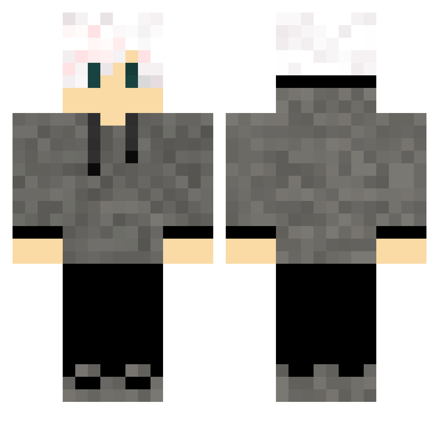 Riqueey Minecraft skin, front and back view