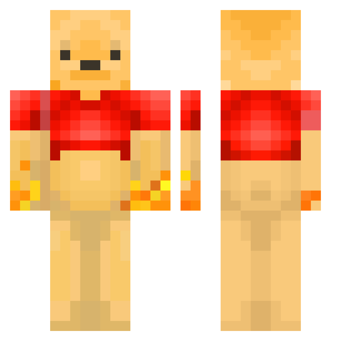 0ftedalen Minecraft skin, front and back view