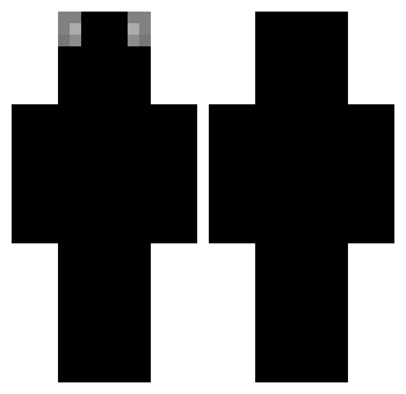 Reaps Minecraft skin, front and back view