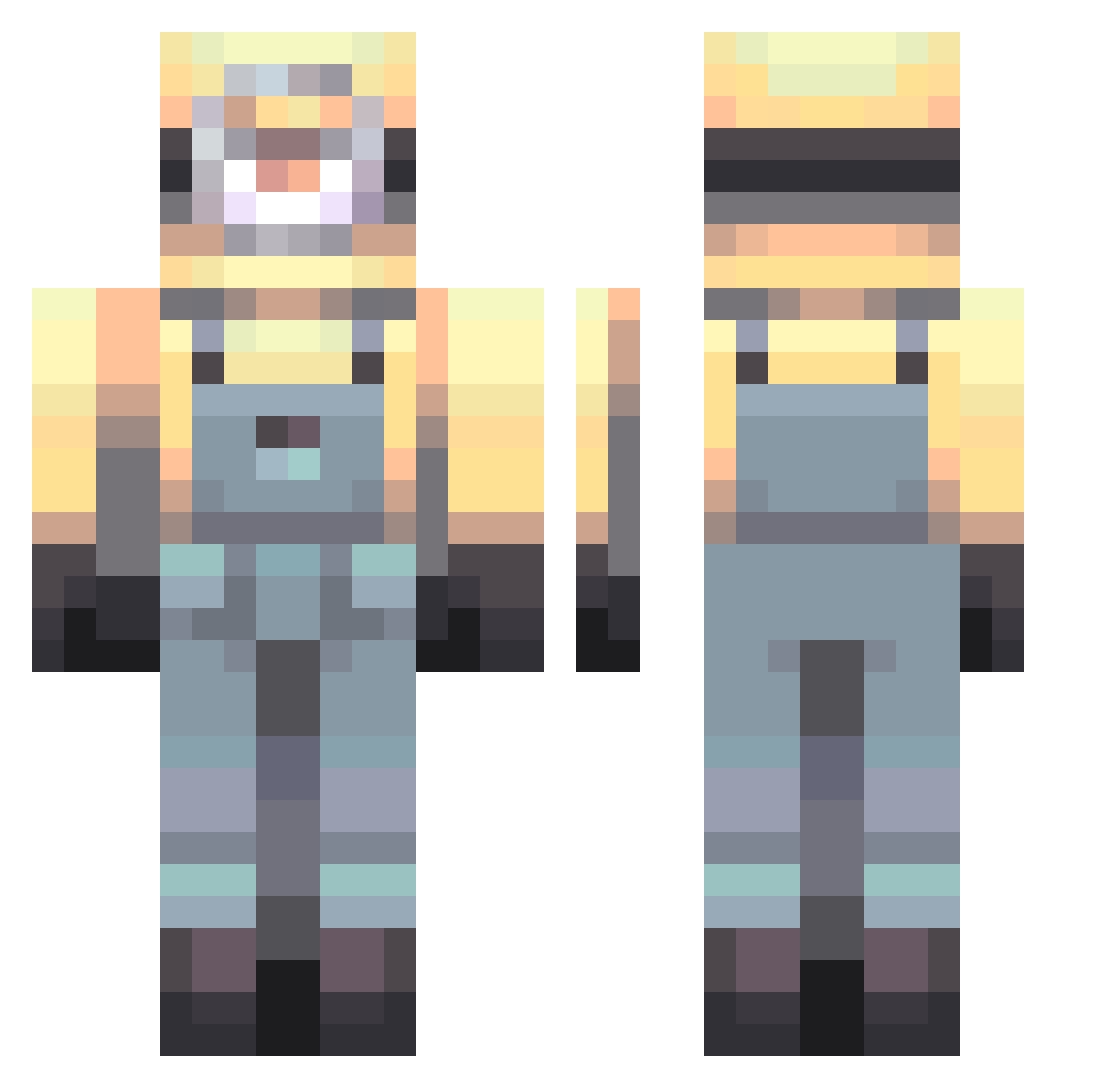 sheluvcaden Minecraft skin, front and back view