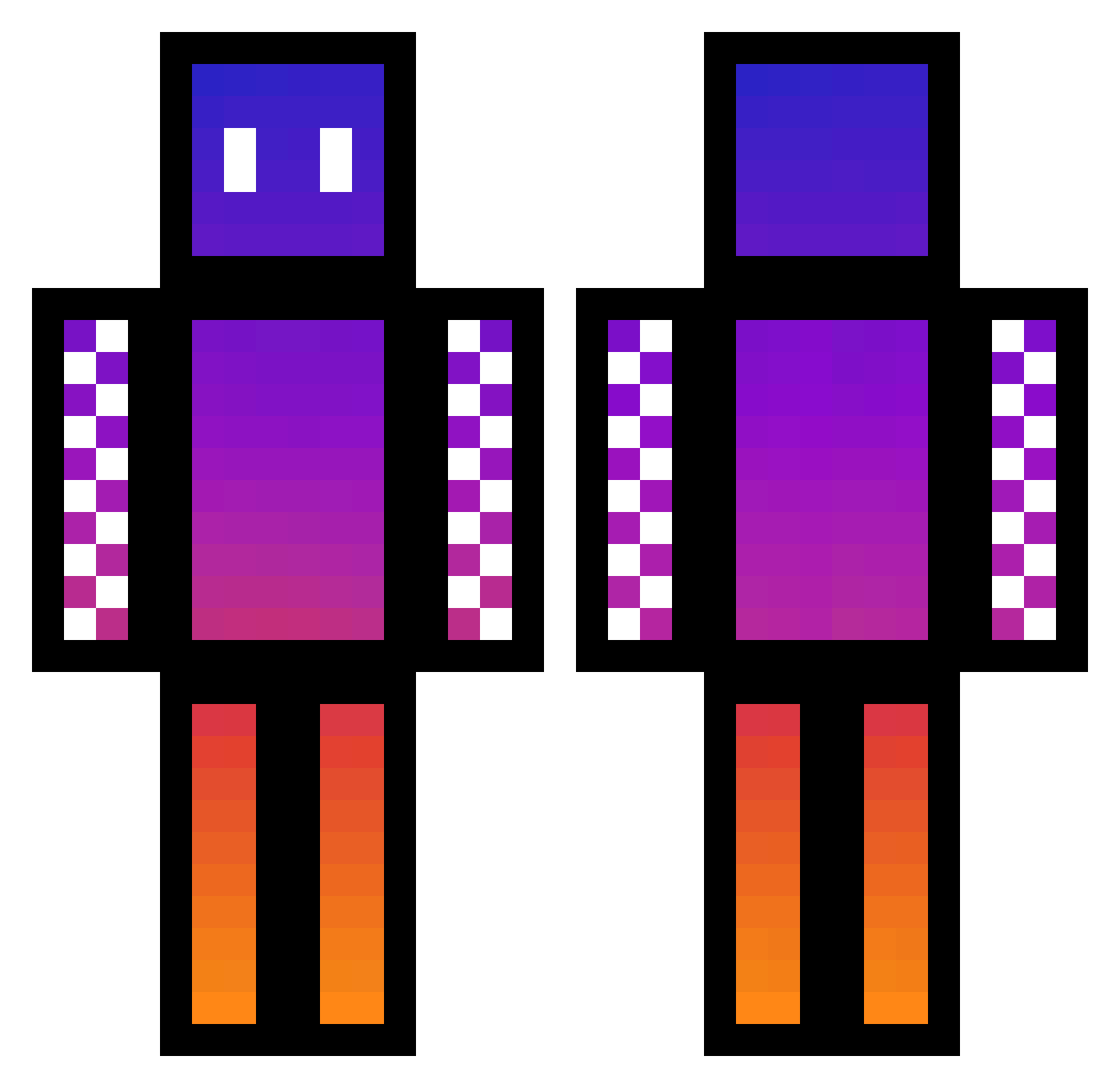 thomassx63 Minecraft skin, front and back view