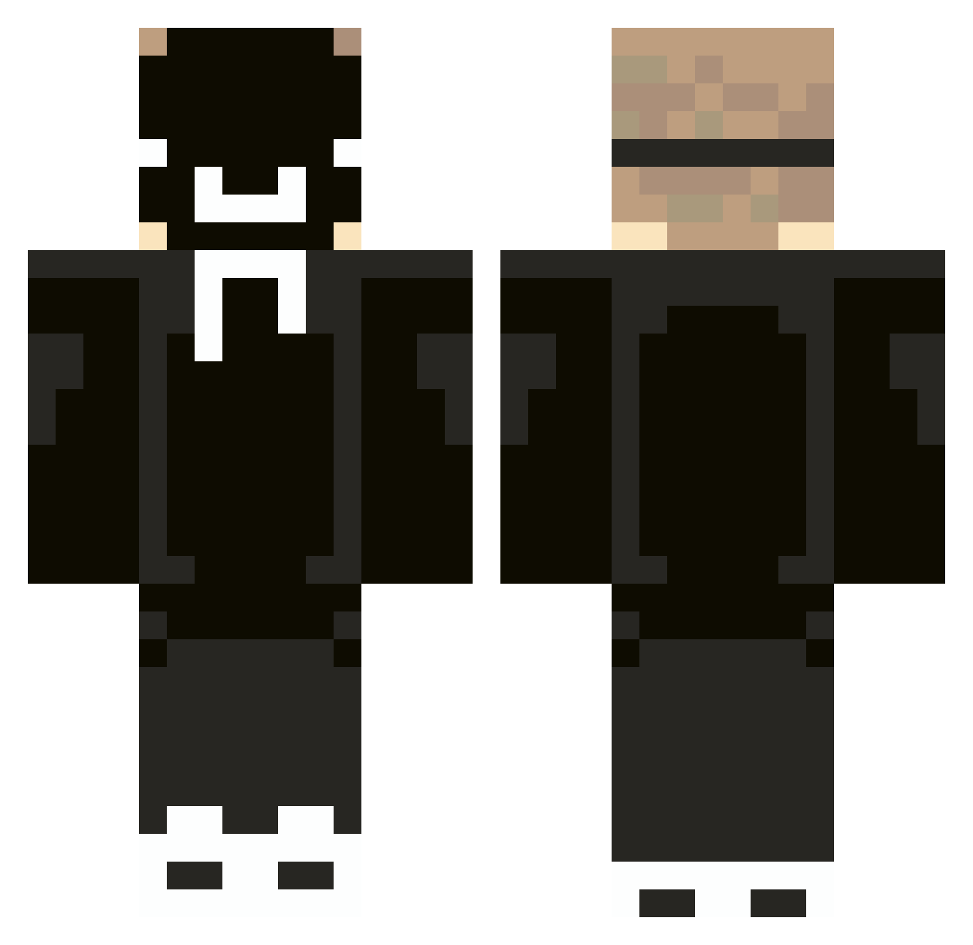 iAbood9 Minecraft skin, front and back view