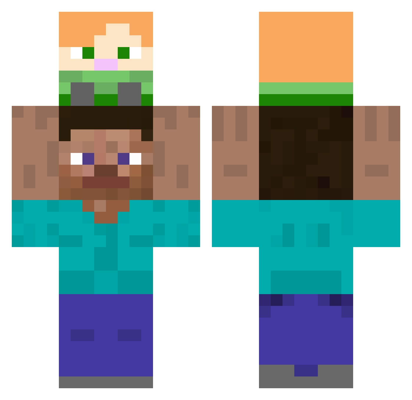 jdh4594 Minecraft skin, front and back view