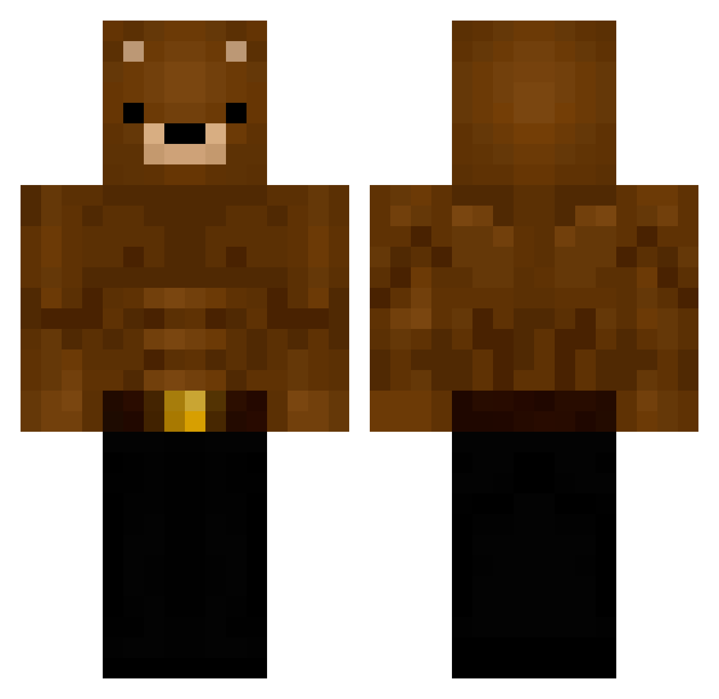 Severnate9 Minecraft skin, front and back view