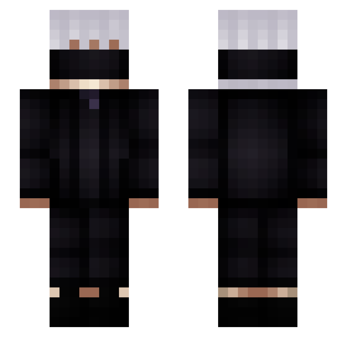 tripoloski Minecraft skin, front and back view