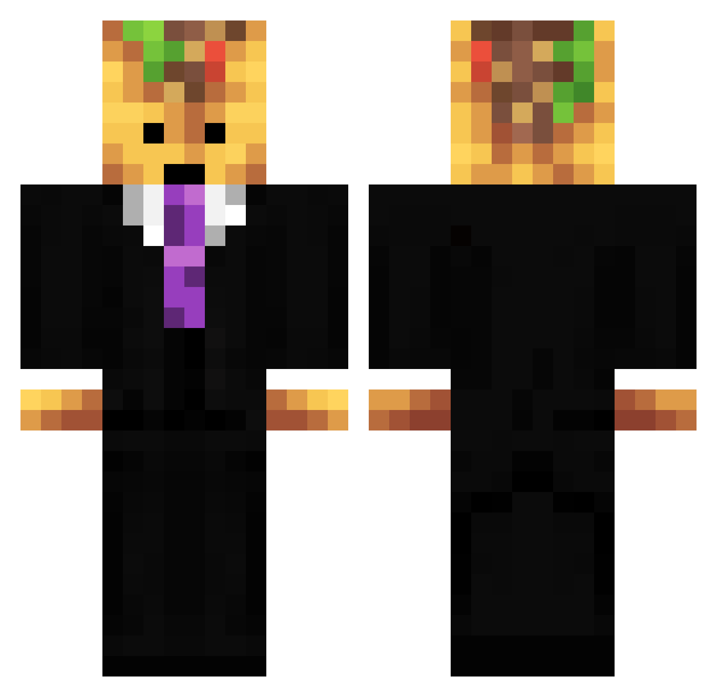 KOMAGOME Minecraft skin, front and back view