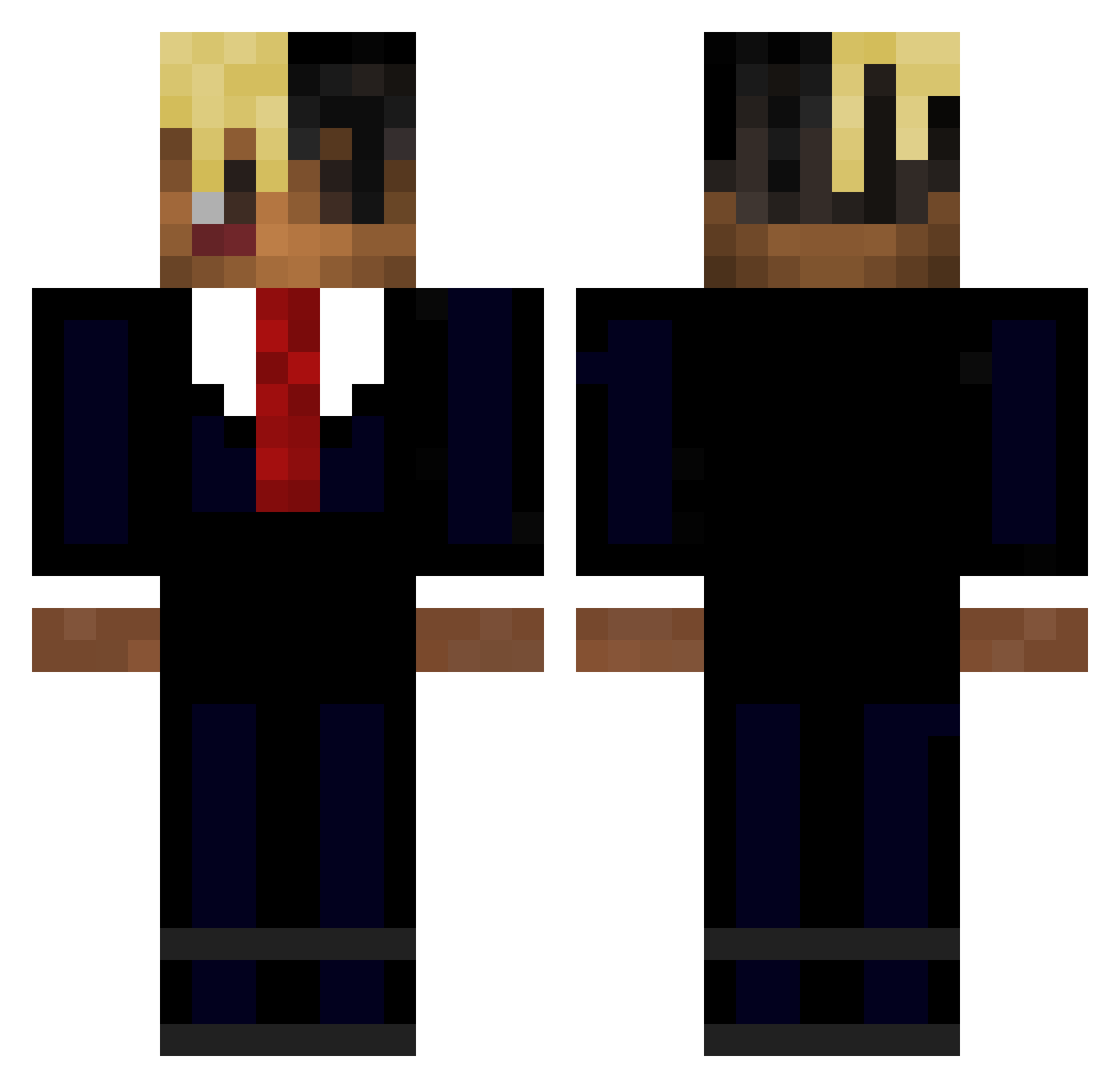 Richanloeffler Minecraft skin, front and back view