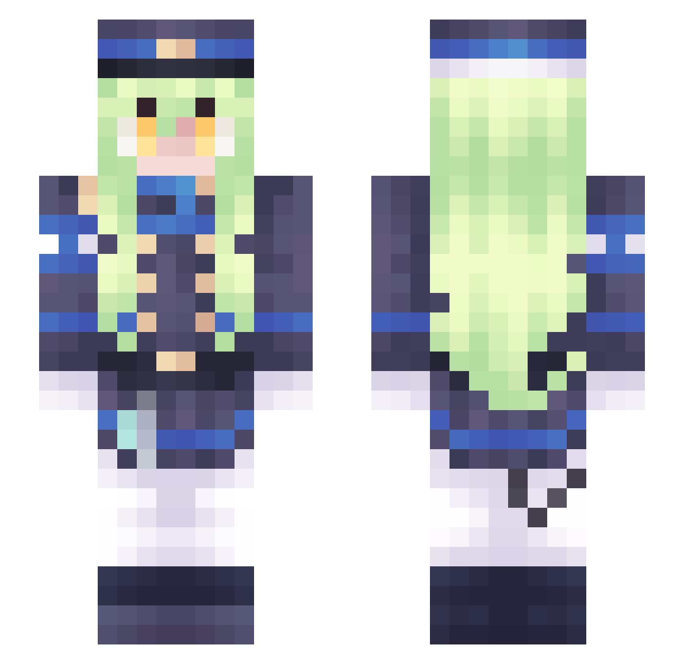 RingoSodaSuki Minecraft skin, front and back view
