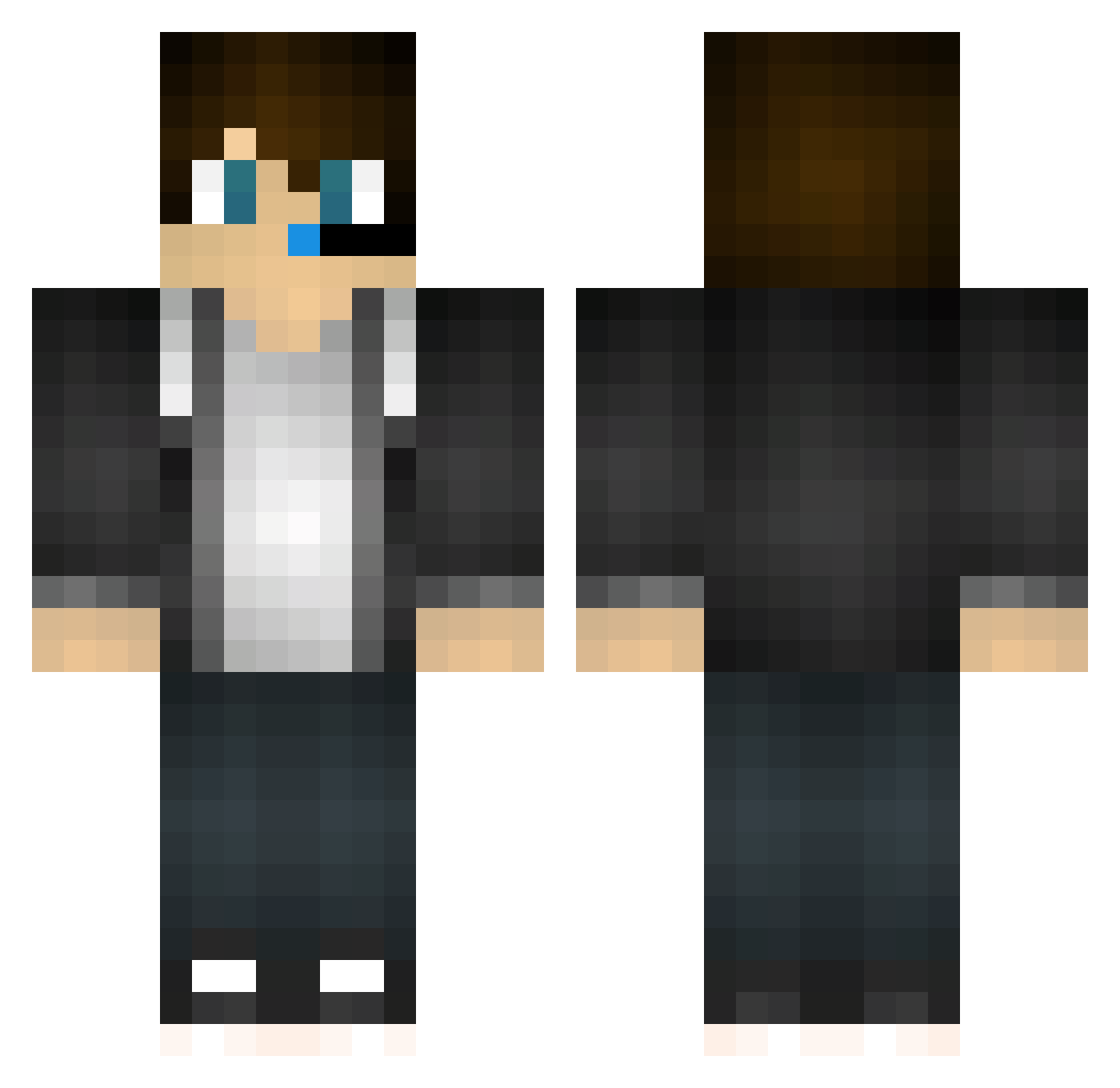 Limmi04 Minecraft skin, front and back view