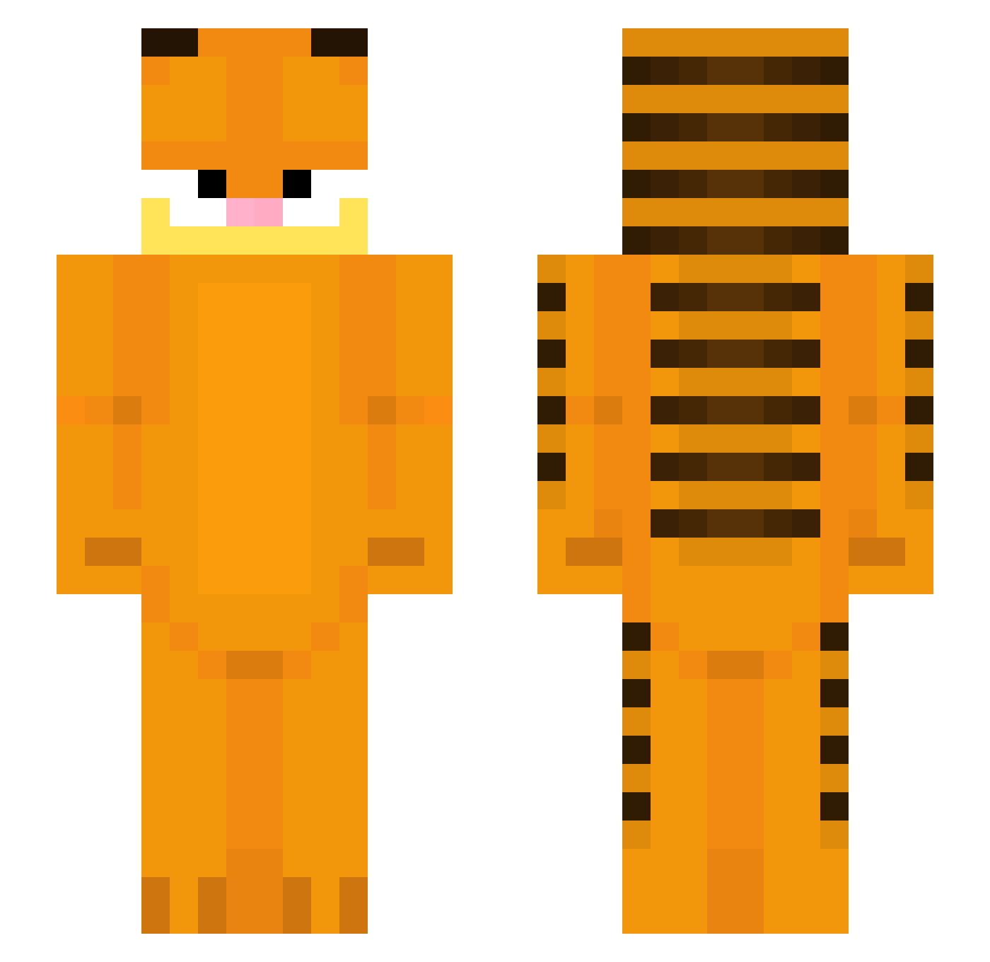 Timto1200 Minecraft skin, front and back view