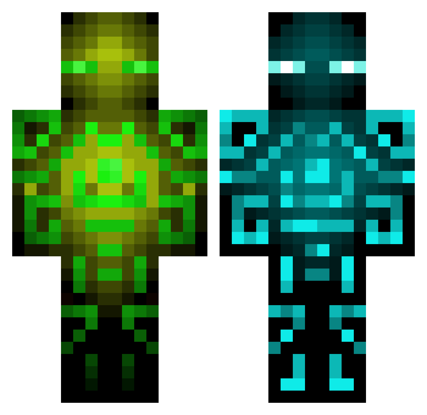 ExXTrEm_ Minecraft skin, front and back view