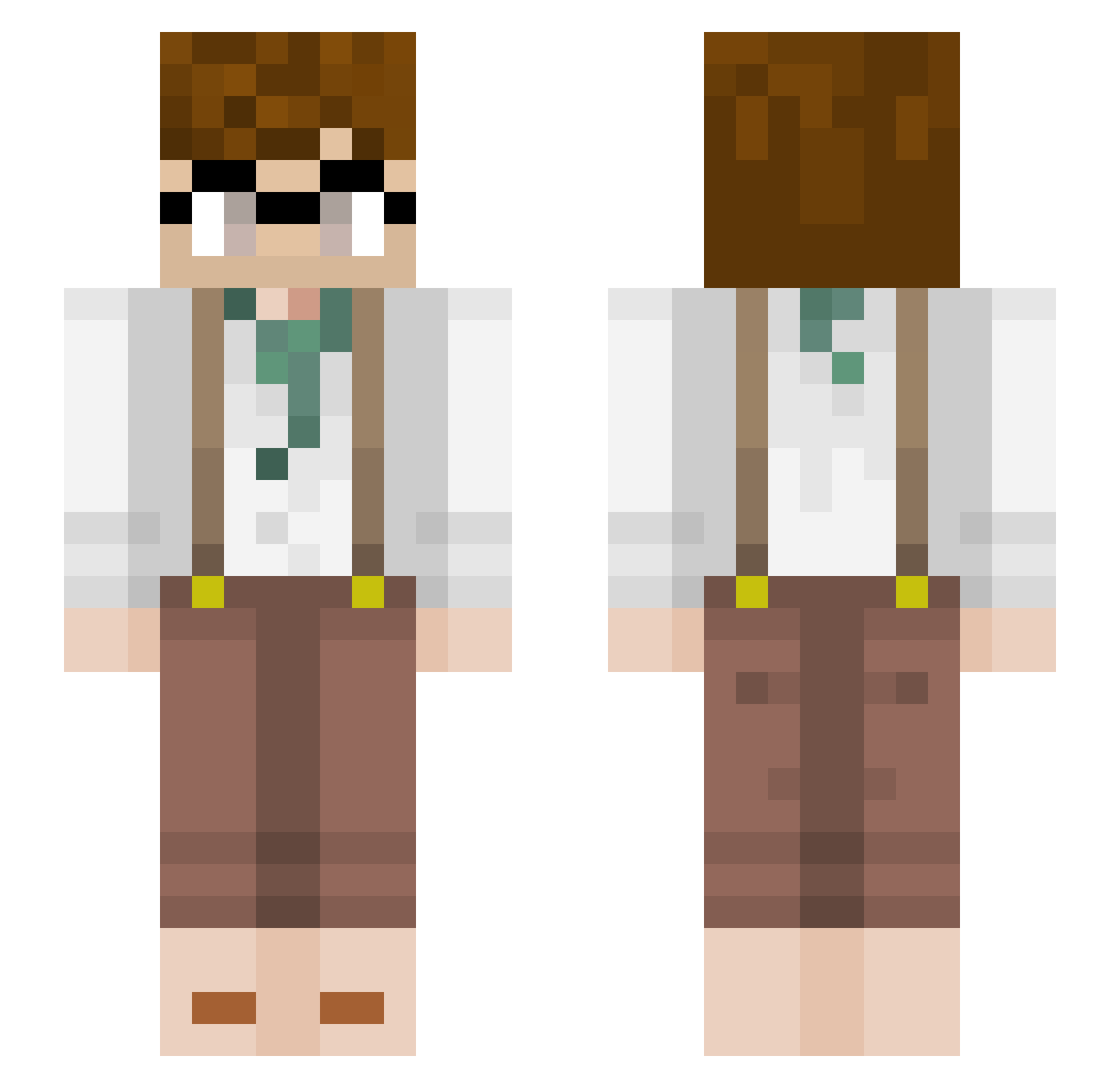 HoudiniAI Minecraft skin, front and back view