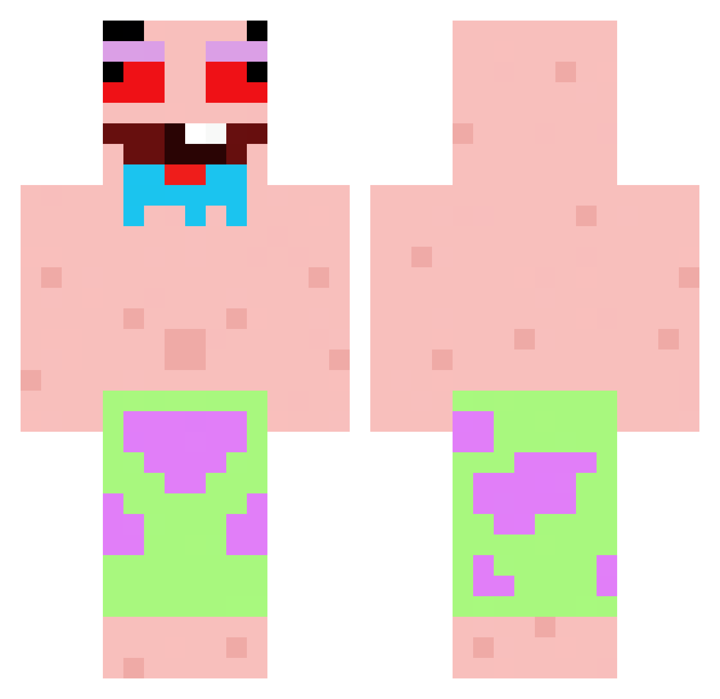 Viralmerk1 Minecraft skin, front and back view