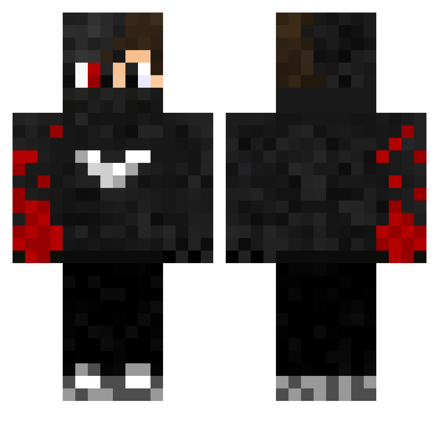 verdamen Minecraft skin, front and back view