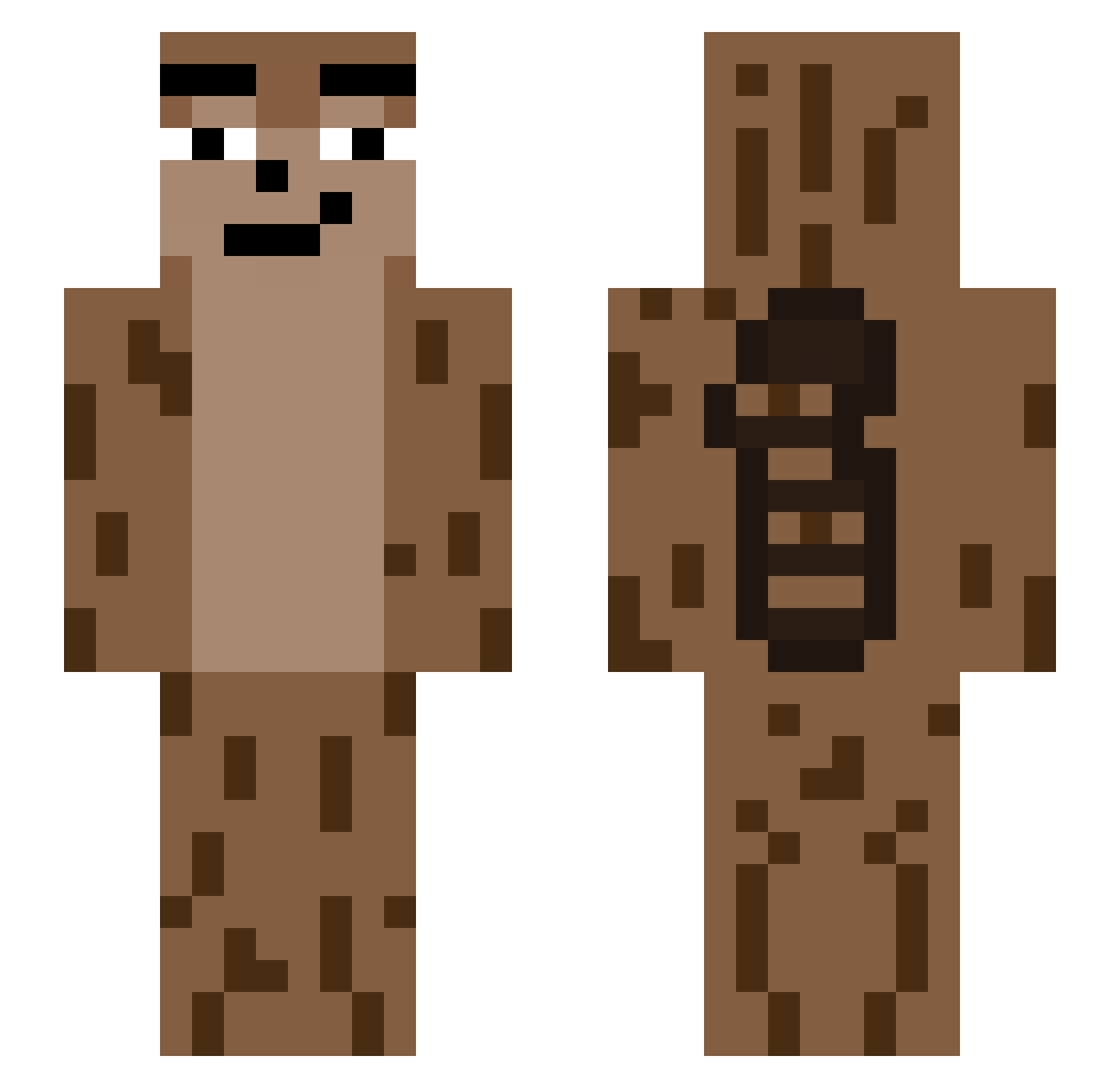 YngArugala Minecraft skin, front and back view