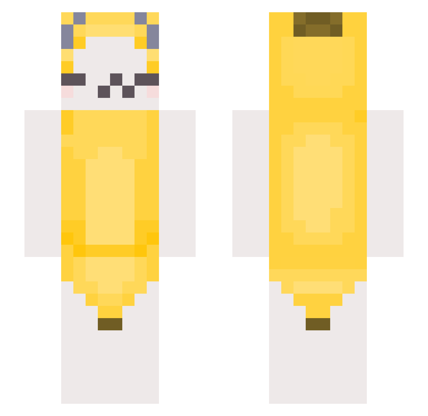 ApplepieAndSocks Minecraft skin, front and back view