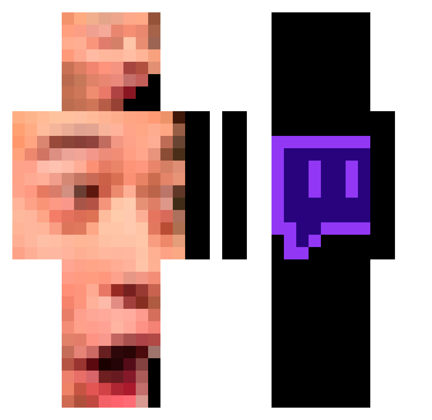 thexdrizzle Minecraft skin, front and back view