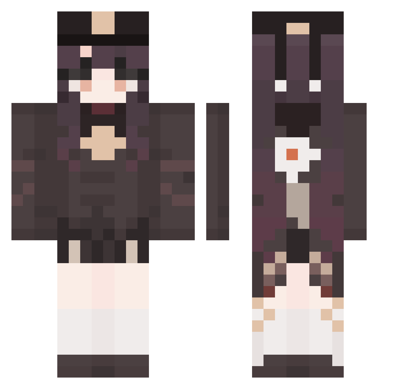 Yagon_DON Minecraft skin, front and back view