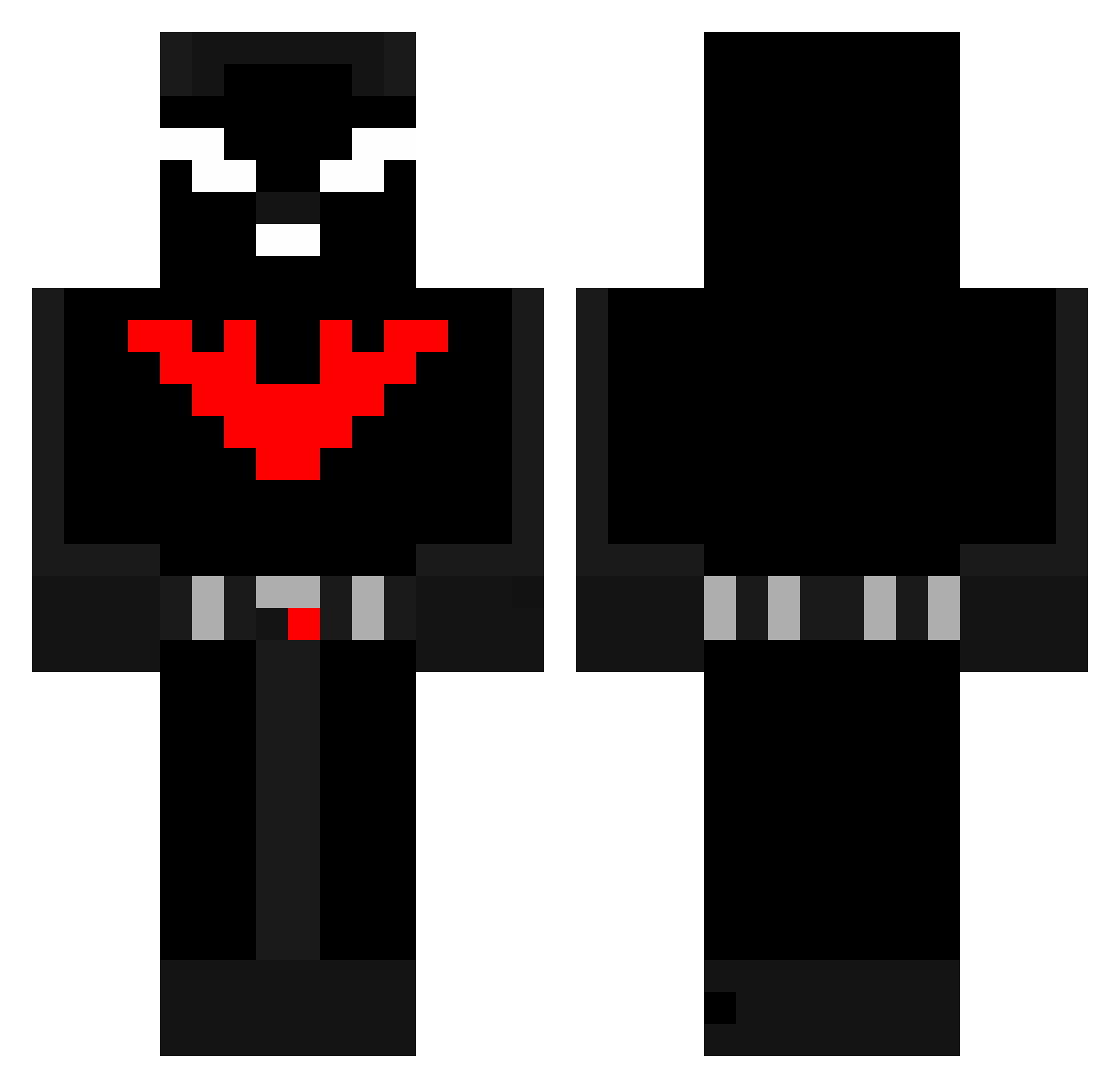 GordiRS3 Minecraft skin, front and back view