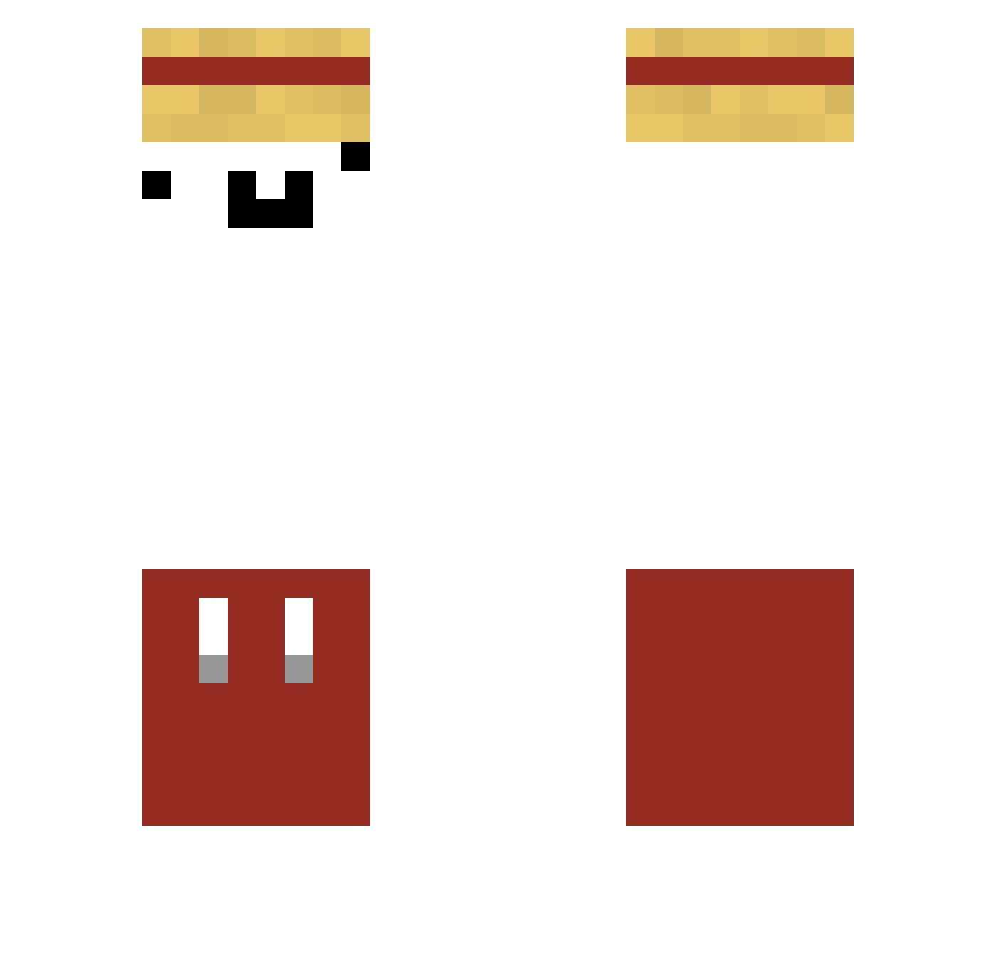 spiwur Minecraft skin, front and back view