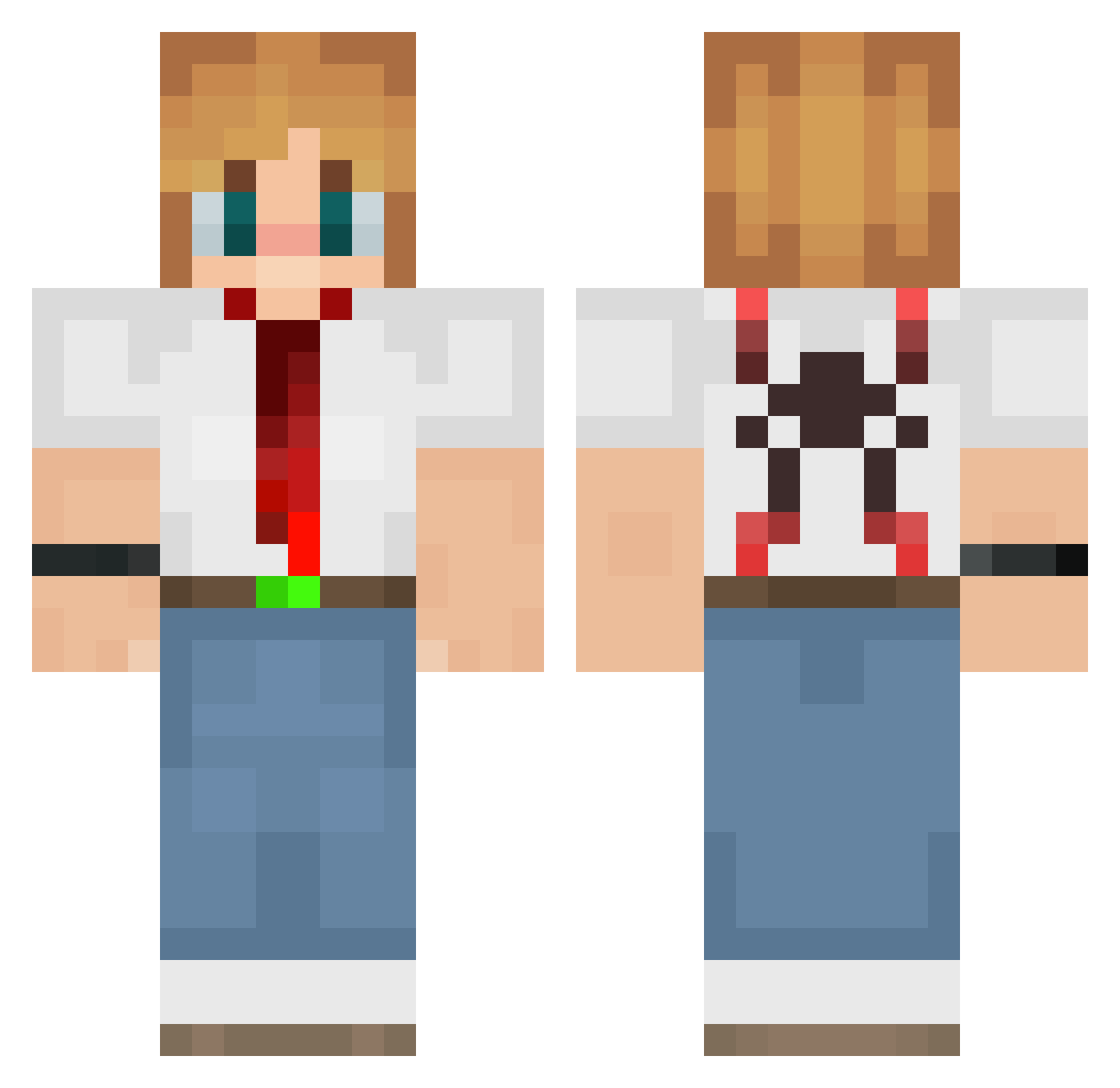 Sanchit_Playz Minecraft skin, front and back view
