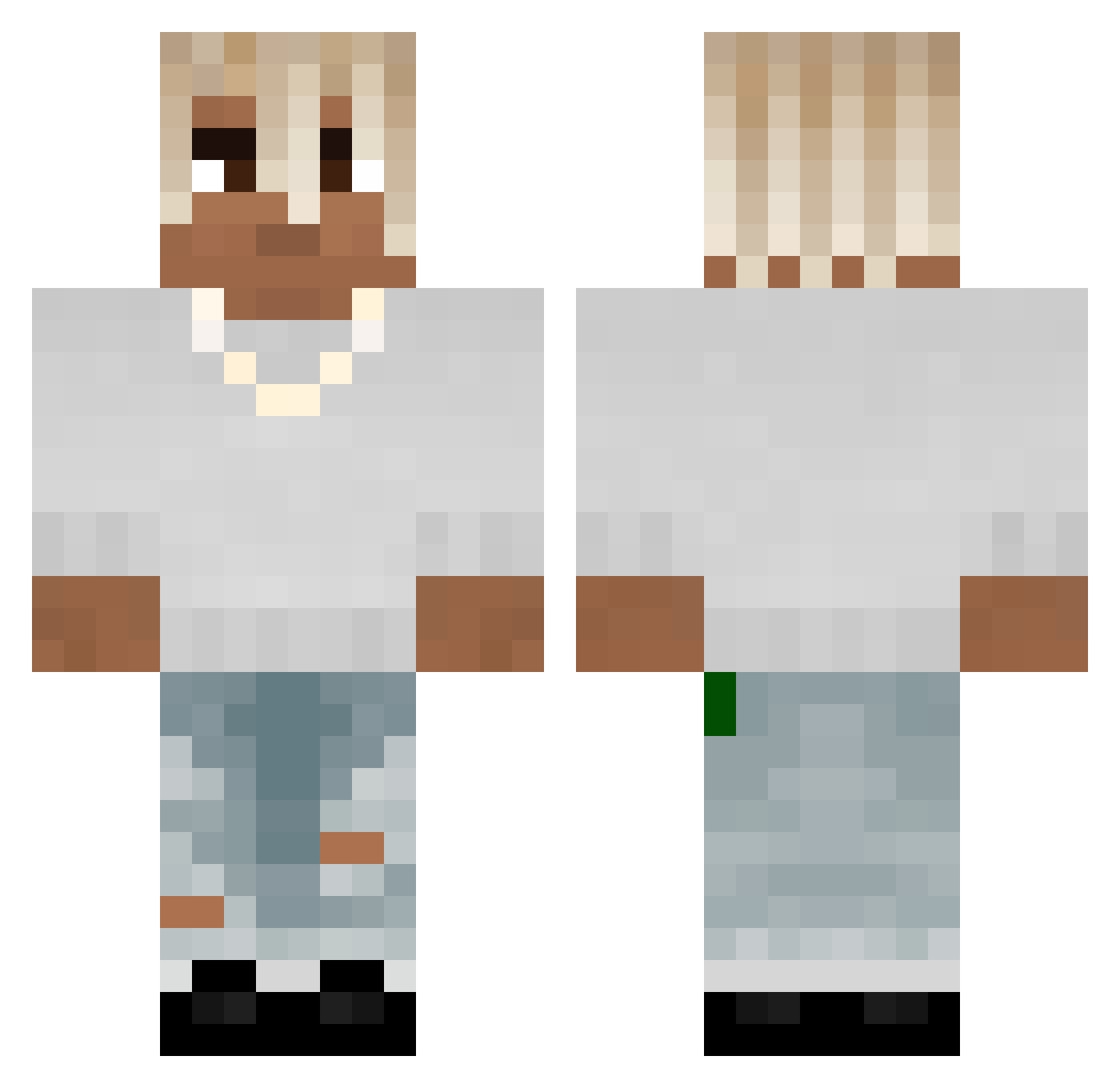 TrademarkedJ Minecraft skin, front and back view
