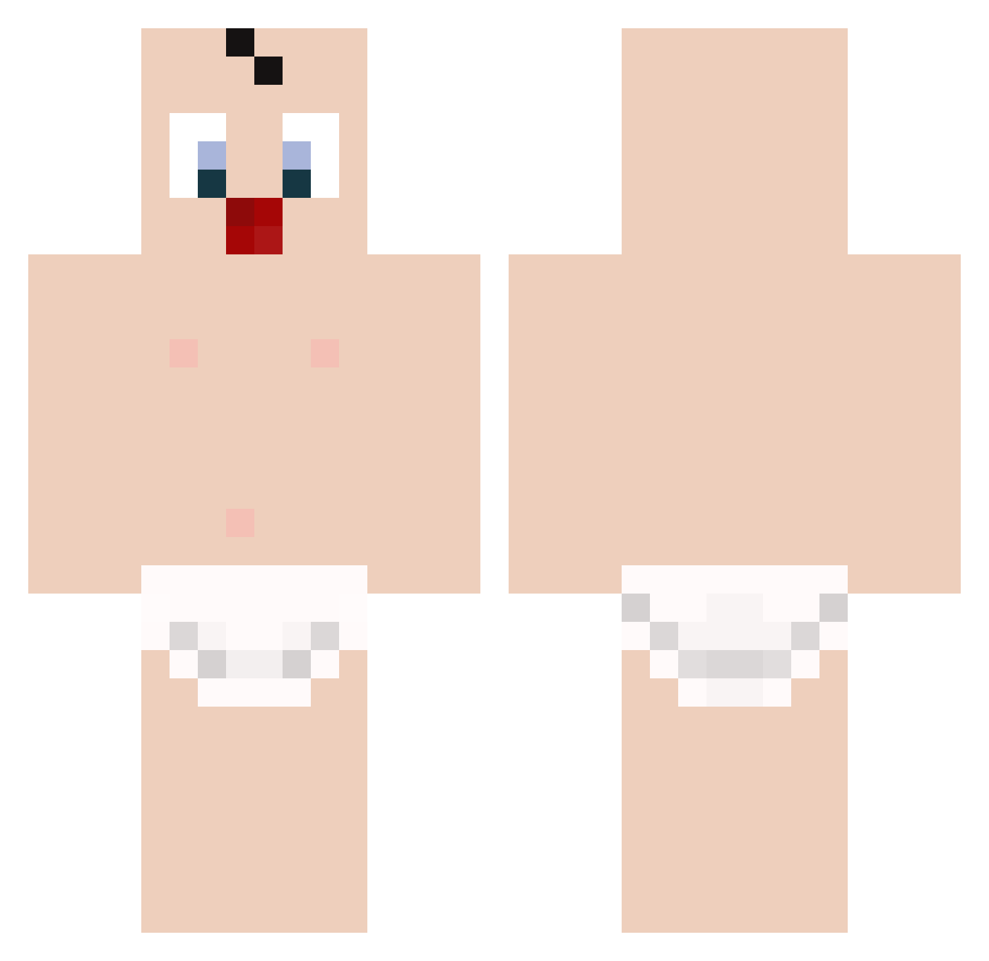 Artar Minecraft skin, front and back view