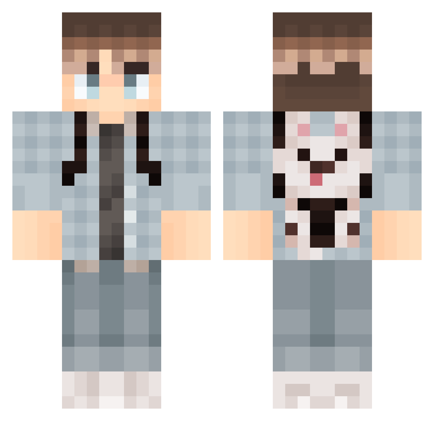 TurnipTooter Minecraft skin, front and back view
