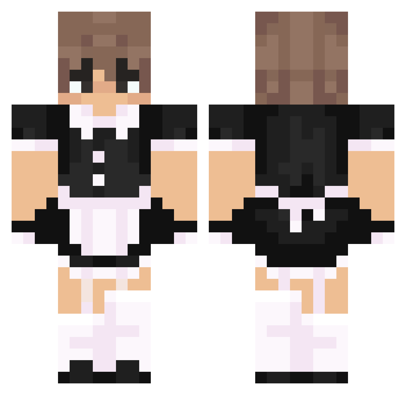 BypassedChicken Minecraft skin, front and back view