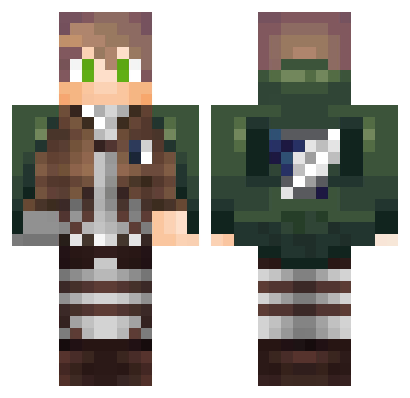 MrCraft72 Minecraft skin, front and back view