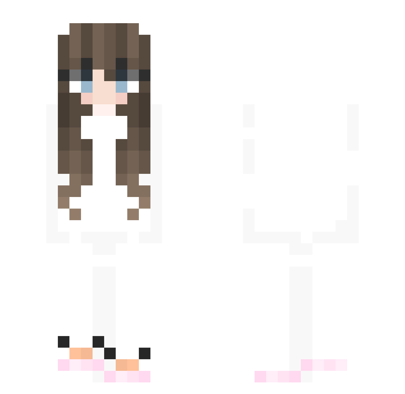 susbaka Minecraft skin, front and back view
