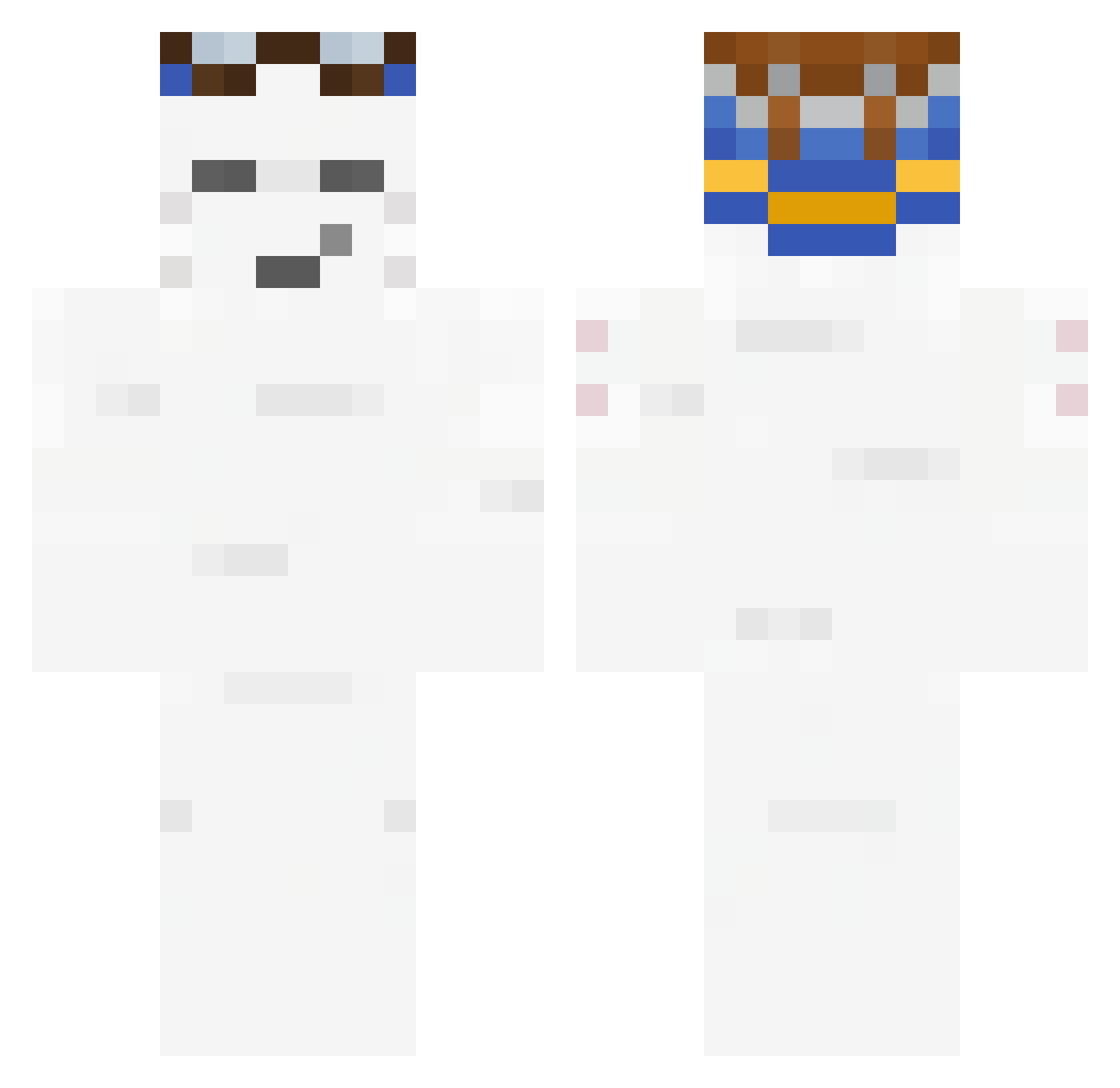 sparrowsanerd Minecraft skin, front and back view