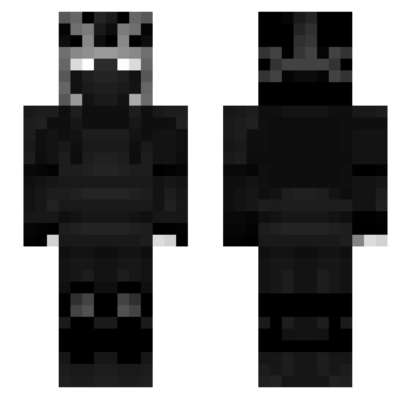 Spooky_XDD Minecraft skin, front and back view