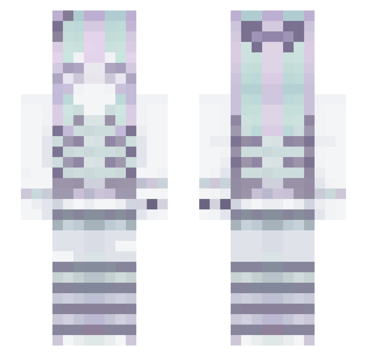 spiritually_ Minecraft skin, front and back view
