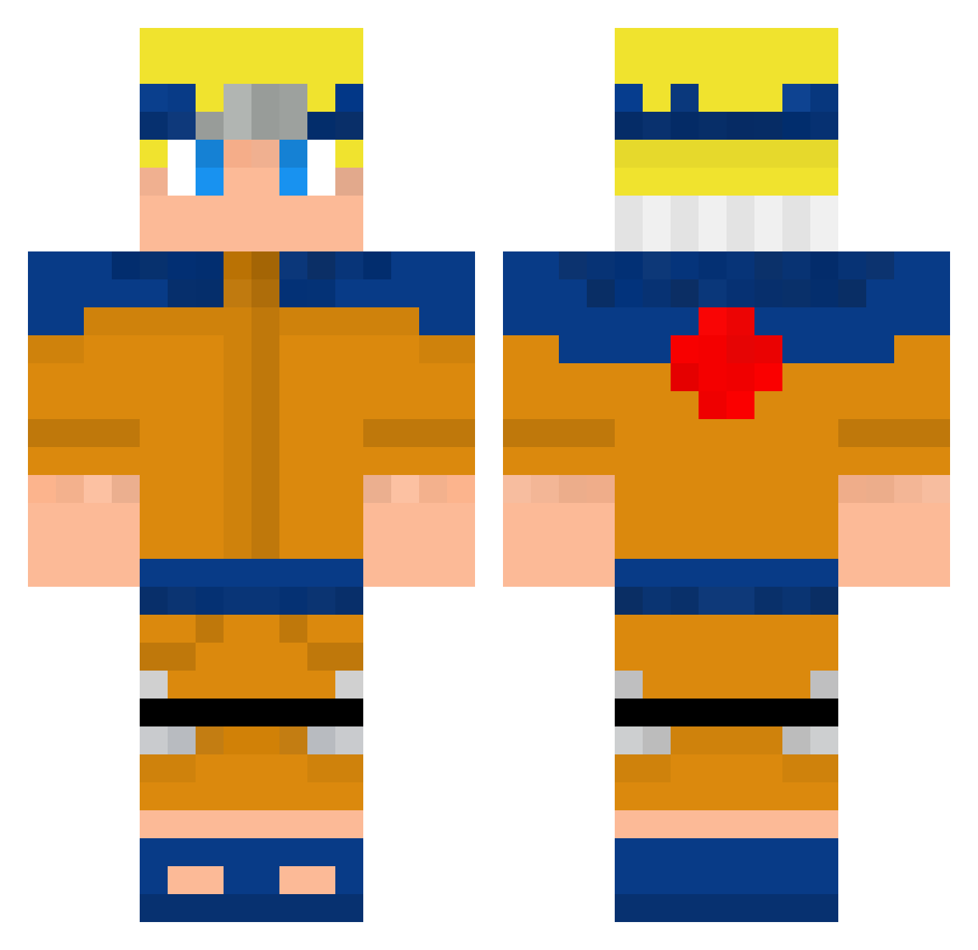 Votkaa Minecraft skin, front and back view