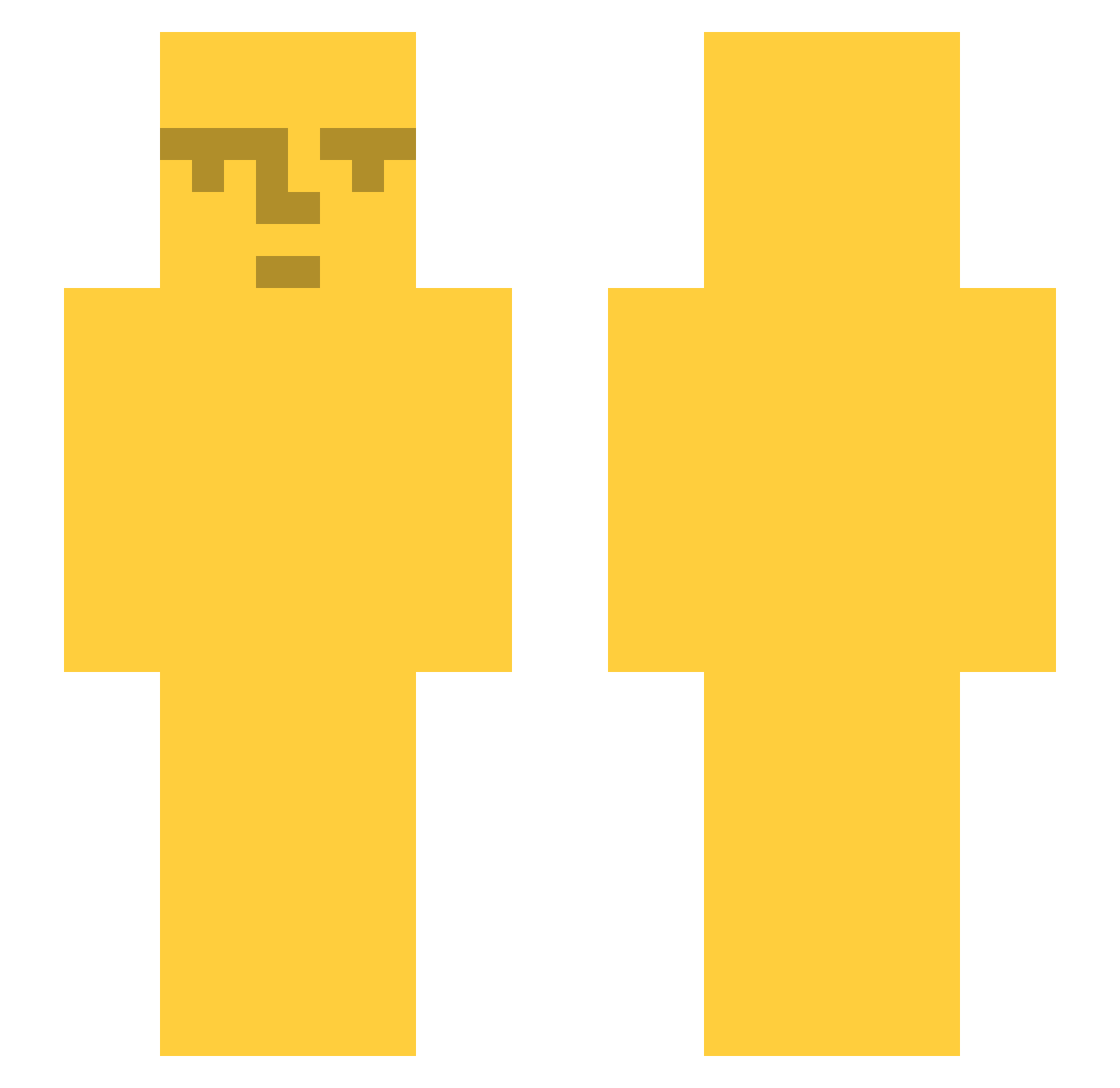 SpongeOfHate Minecraft skin, front and back view