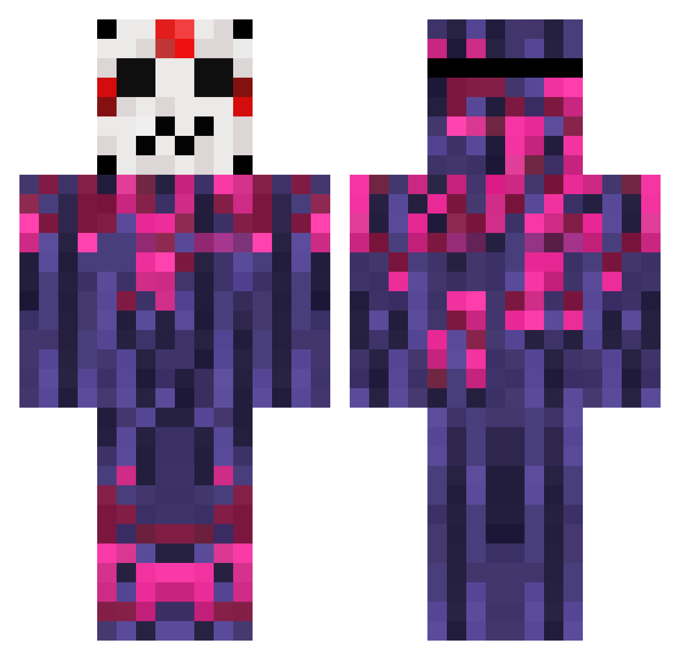 broz123 Minecraft skin, front and back view
